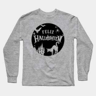 Feliz Halloween - moon design Long Sleeve T-Shirt